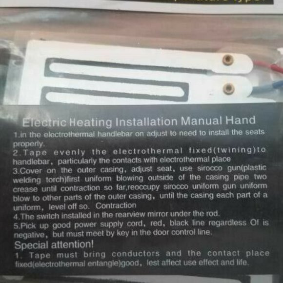 12V Universal Motorcycle~ATV Heated Handlebar Grips W/ 3 Position Switch - Picture 4 of 6